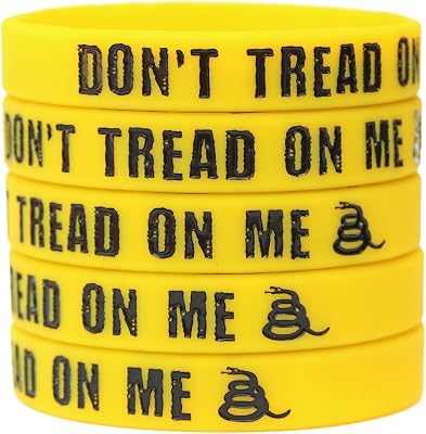5 Dont Tread on Me Wristband Gadsden Flag Design Bracelets