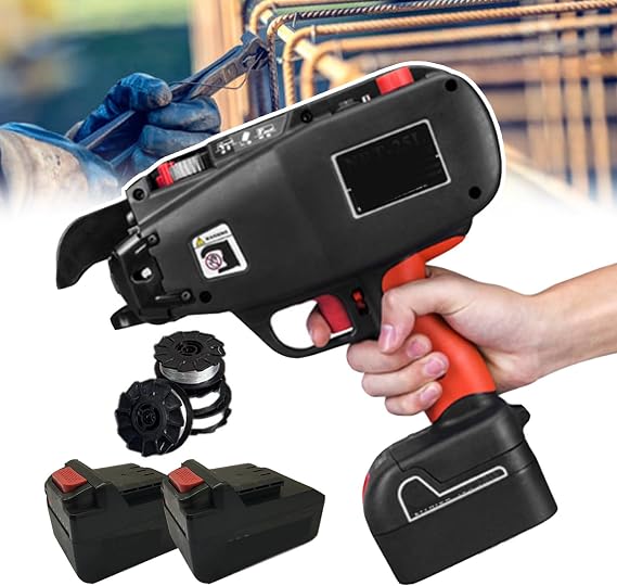 Electric Rebar Tier Tying Machine, Electric Rebar Tier Tying Machine, 4-45mm Tying Range Handheld Rebar Tying Machine-Charging Time: 50-80 Minutes, for Steel Bar Rod Tying Binding