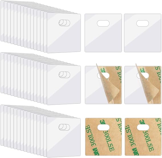 60 PCS Vertical Blind Repair Tabs Kit, Clear Strong Adhesive PVC Fixers & Vertical Blinds Replacement Slats, Blind Fixer Tabs Invisible Snap in Repair Patches, Easy DIY Fix No Tools Needed