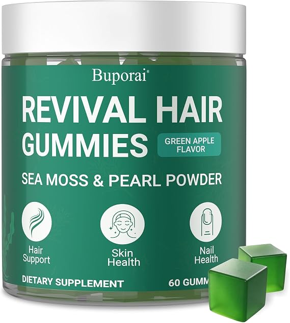 Hair Growth Gummies, Revival Hair Sea Moss Biotin Gummies