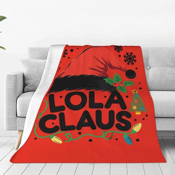 LOLA Claus Blanket for Couch, Comfy Blankets for Winter
