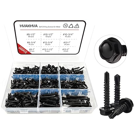 #8#10#12 Black Self Tapping Screws for Metal,410 SS Self Drilling Screws