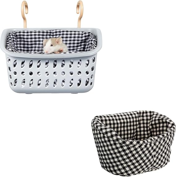 JWShang Small Rat Hammocks for Cage Chew Proof, Rat Warm Bed, Small Animal Hanging Hammock, Rat Cage Accessories for Small Animals Rat, Mouse, Guinea Pig, Chinchilla, Sugar Glider, Ferret