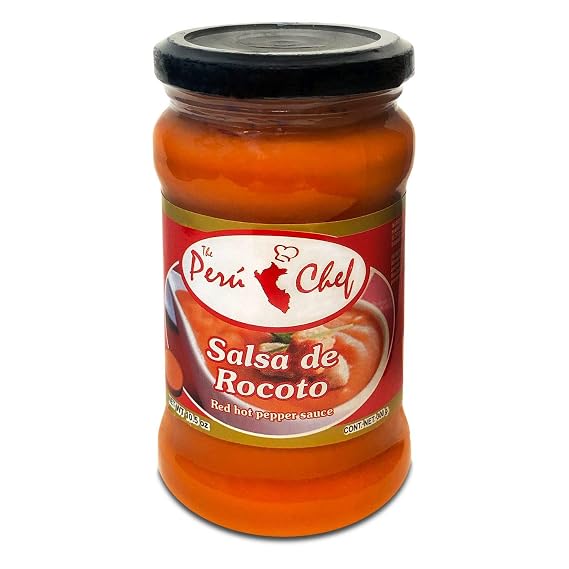 PeruChef Salsa de Rocoto Peru | Peruvian Red Hot Pepper Sauce 10.5 oz