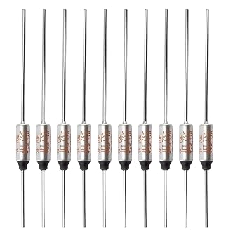 SF70E-73 Degree Metal Thermal Cutoffs Thermal Fuse 10A 250V for Motor Transformer Electric Industrial Home Appliance 10Pcs
