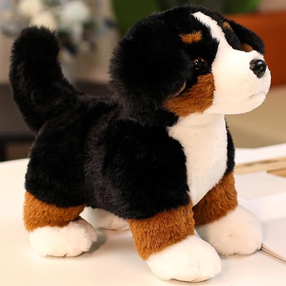 Dog Plush Teddy, Bernese Mountain Dog Soft Toy, Cuddly Toysï»¿ for Boy, Girl, Adult (Standing position 26cm/10.24inch) 