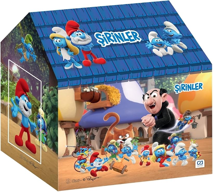CA Games Şirinler - Smurfs Temalı Lisanslı Kaliteli Kumaşlı 2 Kişilik Kolay Kurulum Eğlenceli Çocuk Oyun Çadırı