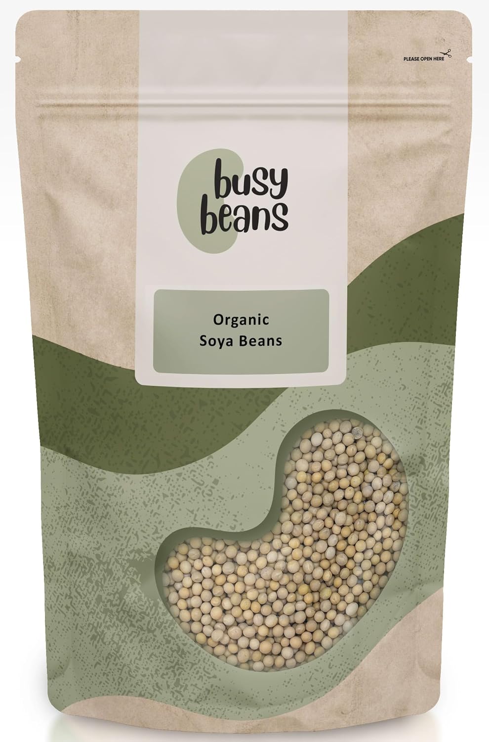 Organic Soya Beans - Certified Organic - by Busy Beans Organic 1kg