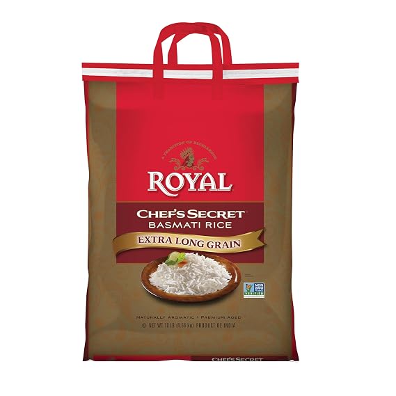 Royal Chef's Secret Basmati White Rice - 10 lb Bag