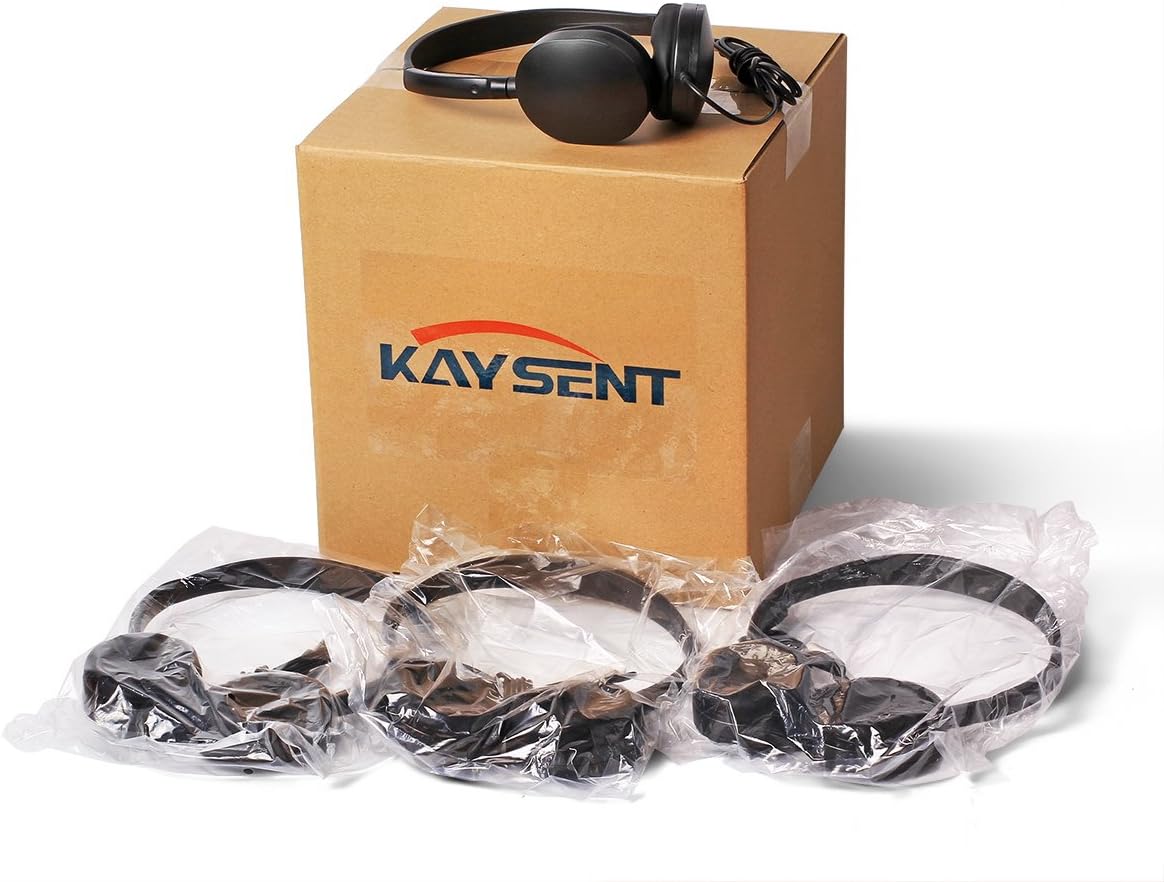 卸売バルクイヤホン ヘッドホン KaysentKHP-10B 10個パック 卸売ヘッドフォン 学校 飛行機 病院 学生 子供と大人用