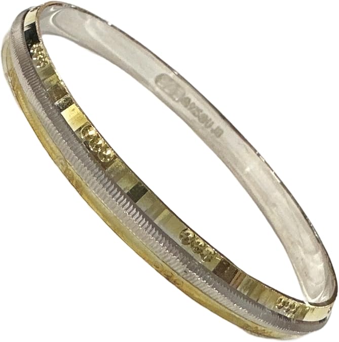 925 Solid Sterling Silver Punjabi Sikh Designer Men Kada #13