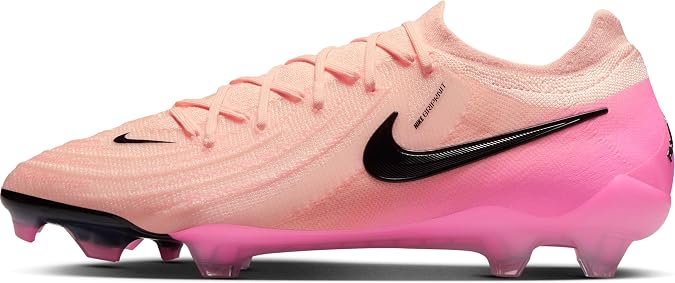 Nike Phantom GX 2 Elite FG Low-Top Soccer Cleats (FJ2559-800, Crimson Tint/Pink Blast/Black) Size 8.5
