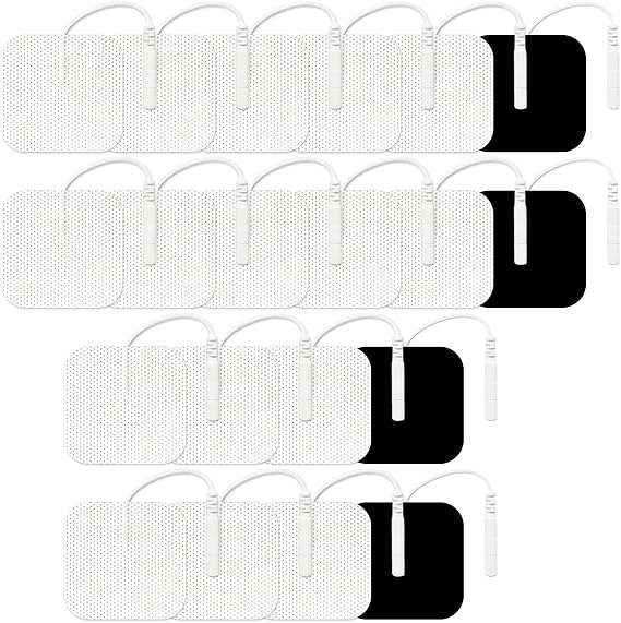 20 Pcs Electrode for Tens Machine Pads, 50 x 50mm Muscle,Back Pain-Relief Self-Adhesive Resuable Replacements for Tens Pads Suitable for Beurer,Lloyds,Sanitas,OBI, Healthcareworld