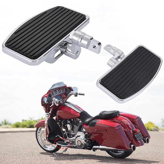 Adjustable Front Passenger Floorboard For Harley Sportster 883 1200 Dyna Fat Bob (Anti slip Pattern Footrests)