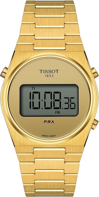 Tissot PRX Digital, Swiss Quartz, 35 mm, Gold Dial, Women's Watch