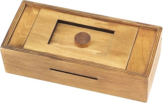 Magic Wooden Puzzle box with Hidden Compartments Difficult Intelligent Brain Teaser Box for Adults for Money Holder Secret Present Surprise