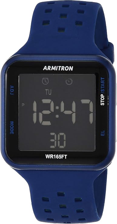 Armitron Sport Unisex Digital Chronograph Silicone Strap Watch, 40/8417