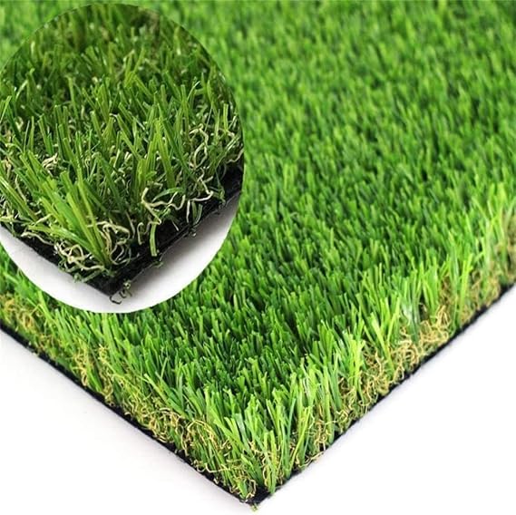 Premium Thick Artificial Grass Turf, Drainage Holes & Rubber Backing 70 oz Synthetic Grass, Pet Turf Fake Grass for Dogs or Outdoor Decor 1FTX80FT