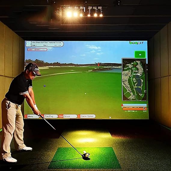 4 Sizes, Indoor Golf Simulator For Home & Commercial USE, Includes HD Impact Screen, Suitable For USE With All Golf Launch Monitors For Golf Training(Size:3x4m/9.8x13ft)