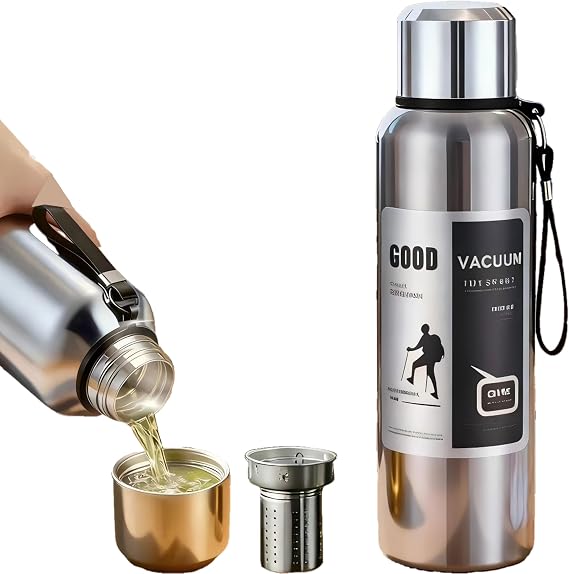 2 Litre Stainless Steel Water Bottle, Insulated Non-Leak Sports | Stainless steel, 2L capacity. Leakproof & insulated for gym, running, cycling. BPA-free, durable, keeps drinks cold/hot