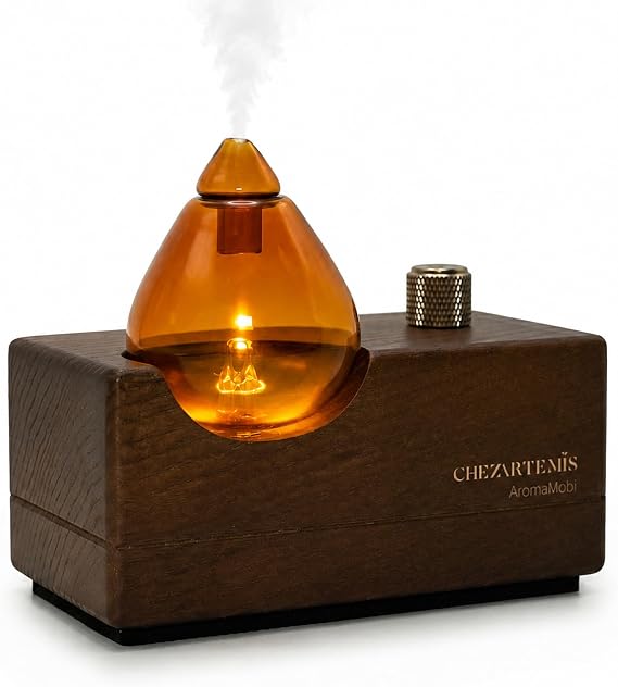 Amber Retro Waterless Essential Oil Diffuser for Aromatherapy