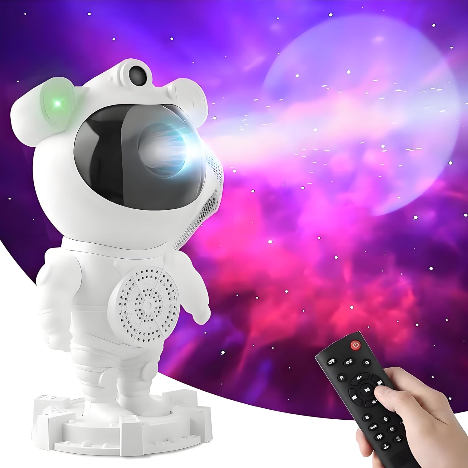 Lancoon Astronaut Star Projector Night Light Galaxy Starry Sky Projection Lamp with Adjustable Head Wireless Music Playback and Remote Control for Kids Room Decor and Gifts