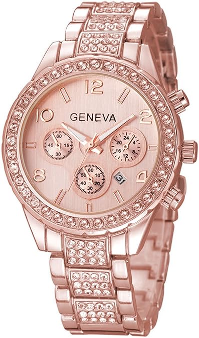 FANMIS Crystal Watch for Women Floating Diamonds Watch Bracelet Watches