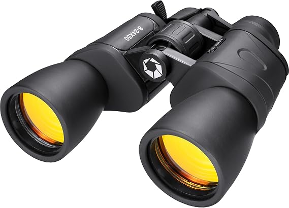 winbest X BARSKA BINO Gladiator 8-24X50 Zoom Binoculars (Ruby Lens) Black