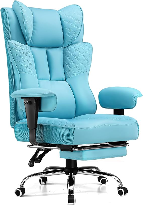GTPLAYER Gaming Chair Office Chair Elegant Embossed Design Built-in Pocket Coil for Lumbar Support Pain-Free Chair 150-Degree Reclining Height-Adjustable Armrests Premium PU Leather Breathable