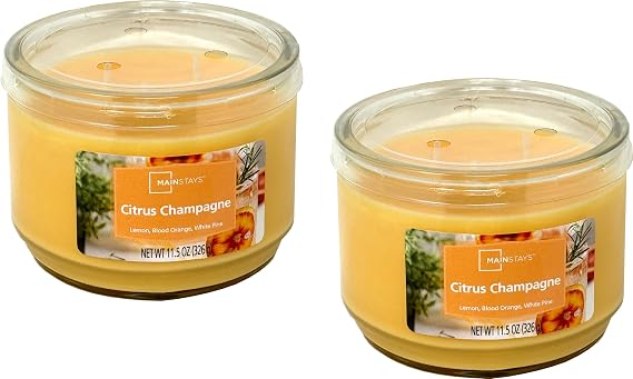 Mainstays 11.5oz Scented Candle 2-Pack (Citrus Champagne)