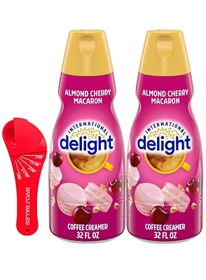 International-Delight Almond Cherry Macaroon Coffee Creamer, Liquid, 32 Fl Oz, Pack of 2