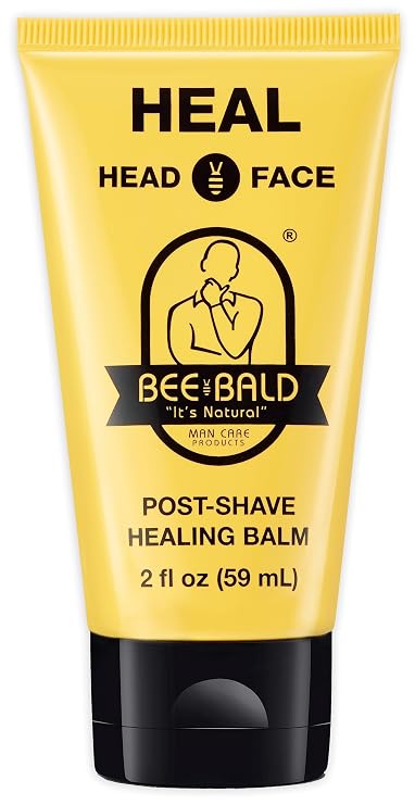 Bee Bald HEAL Aftershave for Men, Calm & Soothes, After Shave Balm, 2 fl oz