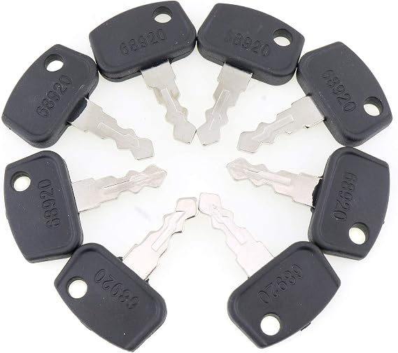 PL501-68920 68920 Ignition Key for Kubota RTV UTV B BX F GR ZD RTV500 RTV900 BX2350D BX2360 BX2370 BX2660 F2680 F2690 F2880 F3080 F3680 ZD331P ZD331RP ZG222 8PCS