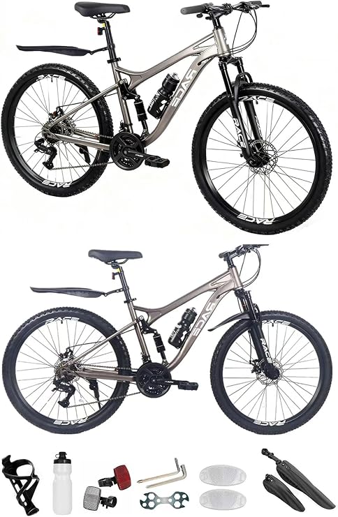 26”, 27.5 Inch Mountain Bike, Adult Bicycle, Teenager Bike, Unisex MTB, Men & Women’s Bike, Sport’s Cycle, 20 KG Lightweight, Dual Disc Brake, 21 Speed