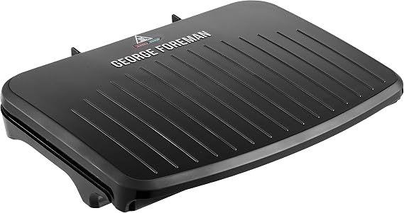 George Foreman Oversized Fit Grill - Versatile Toaster with Improved Nonstick Coating and Fast Warming, Black 25820-56
