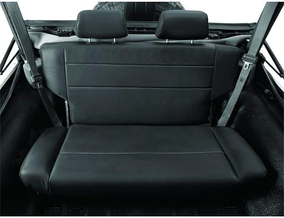 Bestop 3944001 Black Crush Trailmax II Rear Fold-N-Tumble Rear Seat - Jeep 1955-1995 CJ5, CJ7 & Wrangler