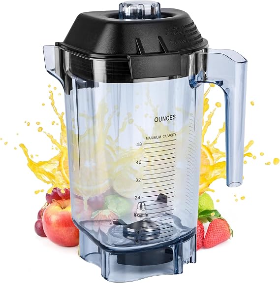 For Blender Pitcher 48oz, Compatible with Commercial Blender Replacement Quiet One VM0145 VM0100A 36019 15978 16016 BarBoss Drink Machine Advance Upgrade VM0100A Jar Container Cup,