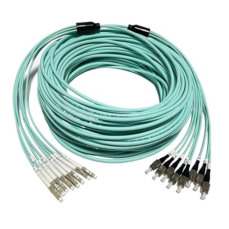 1-50M 8-core armored fiber optic patch cord OM3(50m 1pc FC-FC)