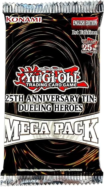 KONAMI Yu-Gi-Oh! Trading Card Game 25th Anniversary Dueling Heroes Booster MEGA Pack [18 Cards]