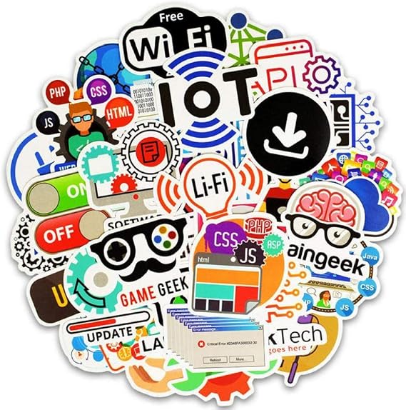 50pcs Laptop Stickers For Developers Language Programming Include Stickers For Geeks Java Engineers Hacker Geeks Coders Car Vinyl Sticker