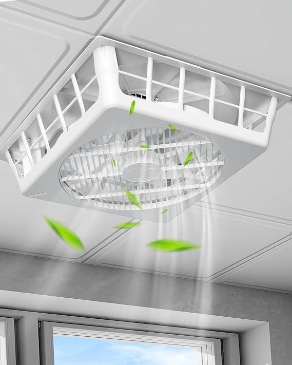 WELLY WL-12 2 x 2 Ceiling Air Circulator, 15-Speed DC Fan, White