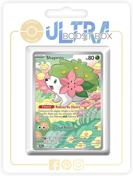 Shaymin 185/182 Alternative Shiny Pokémon Gallery - my-booster X Écarlate et Violet 10Rivalités Destinées - Box of 10 Pokemon French Cards