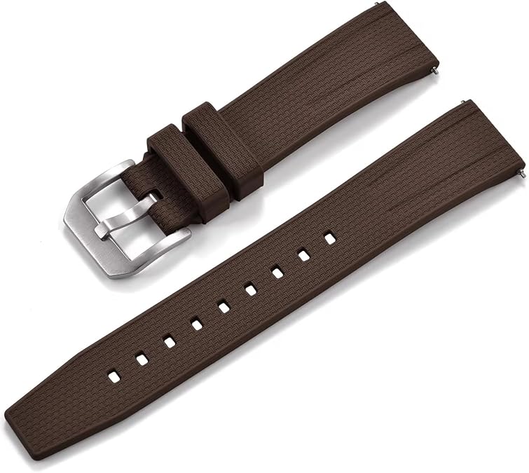 FKM Rubber Watch Bands Quick Release Fluororubber Strap 20mm 22mm Premium Soft Durable Breathable Sporty FKM Rubber Watch Strap Replacement Band for Men Women