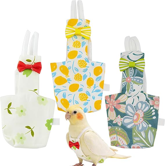 Bird Diapers | Reusable Washable Nappy - Pigeon Pants Urine Wet Suit,for Finches African Grey Cockatoos Finches Conures Canary Mynah Macaws