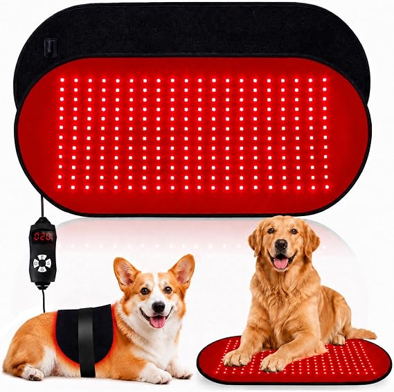 26.3"*11.8" Red Light Therapy Pad for Dogs Body, 240 LED Beads, 660nm and 880nm, Red Light Therapy for Pet, Equipped with Timing Function and Controller, Gifts for Men, Women