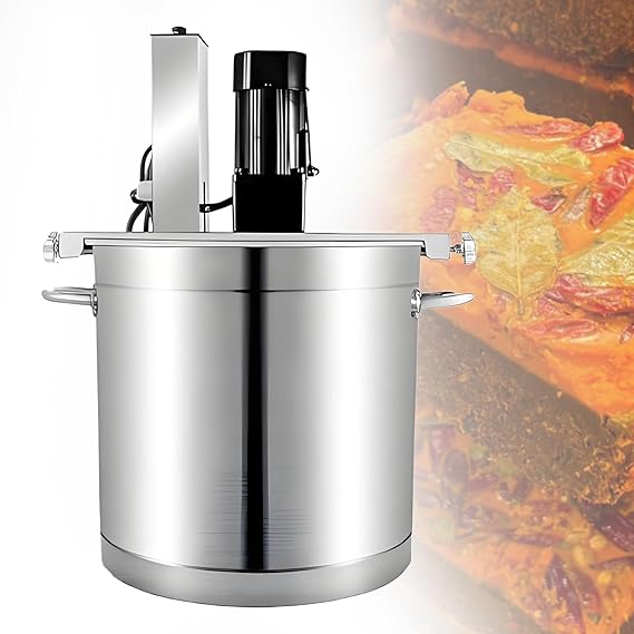 Automatic Pot Stirrer Mixer with Heating, Adjustable Speed, Double Paddle for Even Stirring, Anti-Burn for Hot Pot Seasoning and Sauce Preparation