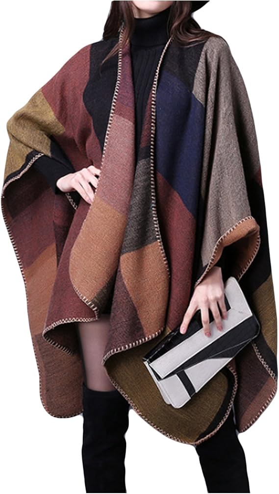 Bestgift Womens Oversized Scarf Blanket Shawl Open Front Cardigans Poncho Capes