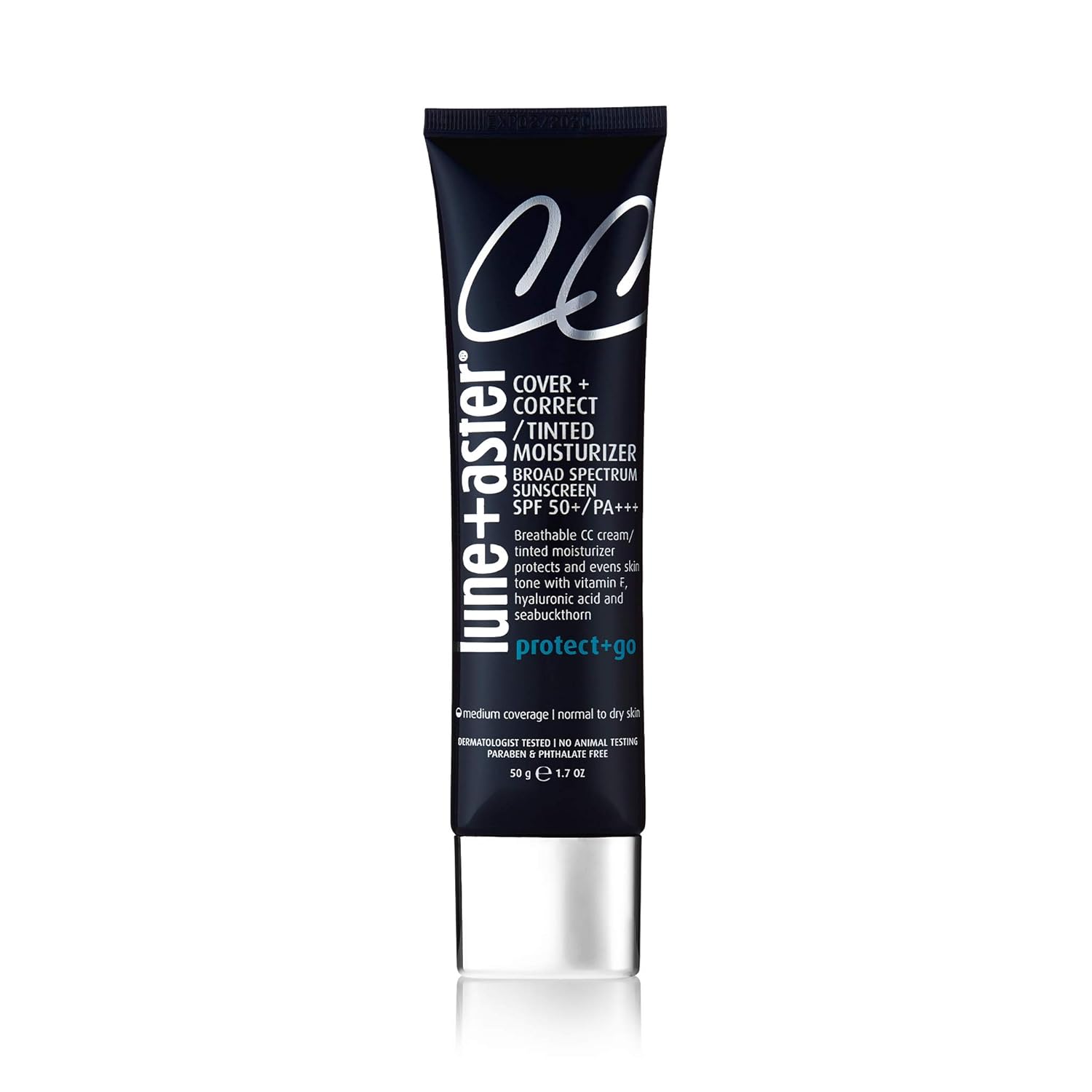 LuneAster CC Cream Broad Spectrum SPF 50PA- Fair- Medium coverage CC Cream with SPF 50 creates a dewy glow