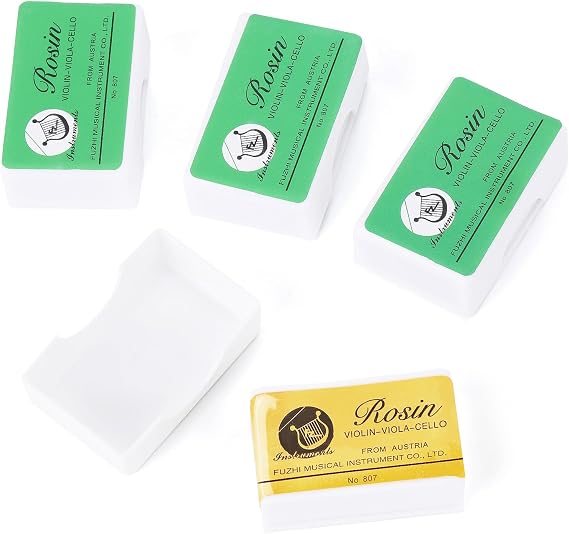 Violin Rosin 4 Pack Low Dust Natural Rosin for Violin, Viola, Cello Bows