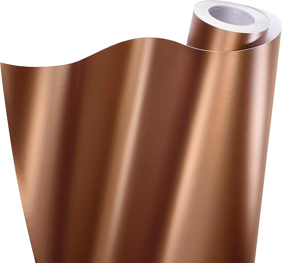 VViViD+ Matte Metallic Rose Gold Premium Vinyl Wrap Film Roll (0.5ft x 5ft)